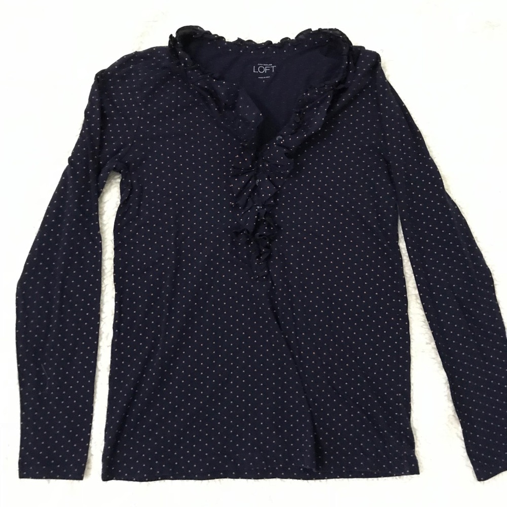 🔴Ruffle collared T-shirt
